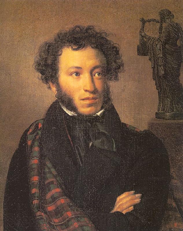 Kiprensky, Orest Portrait of the Poet Alexander Pushkin Spain oil painting art